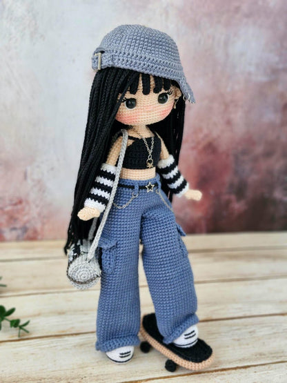 Jesie Skater Girl Crochet Doll Pattern