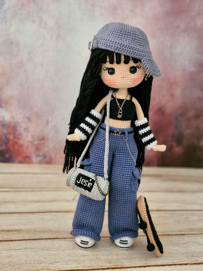 Jesie Skater Girl Crochet Doll Pattern