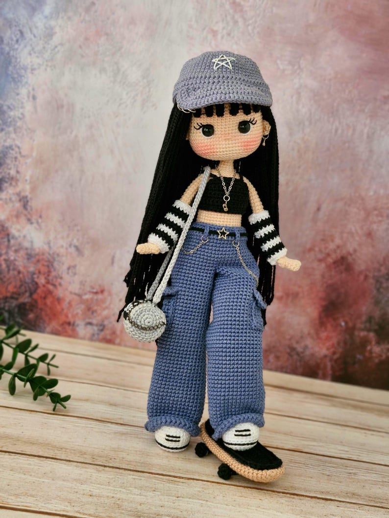 Jesie Skater Girl Crochet Doll Pattern