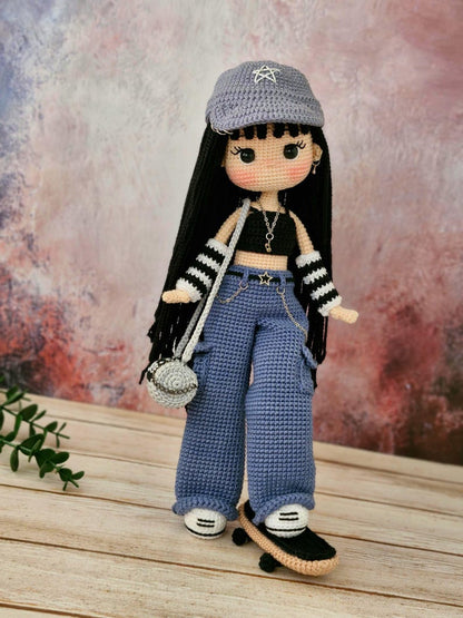 Jesie Skater Girl Crochet Doll Pattern