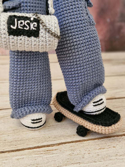 Jesie Skater Girl Crochet Doll Pattern