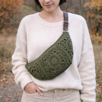 Boho Granny Square Crossbody Bag Crochet Pattern