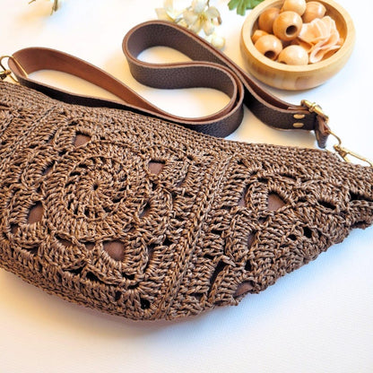 Boho Granny Square Crossbody Bag Crochet Pattern