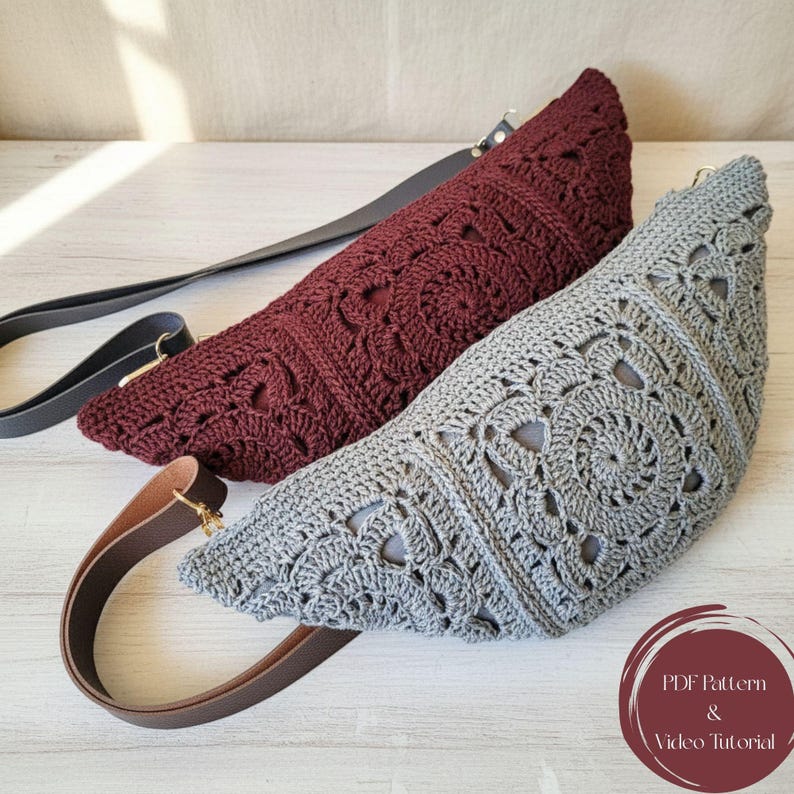 Boho Granny Square Crossbody Bag Crochet Pattern