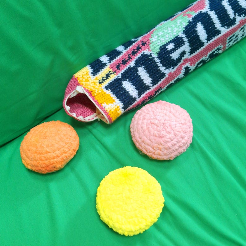 Fruit candy roll pillow Crochet Pattern