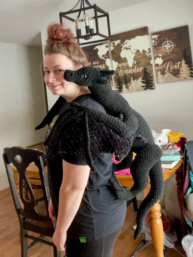 Hands Free Dragon Buddy Crochet Pattern