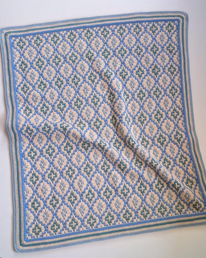 Sea Glass Mosaic Blanket Crochet Pattern