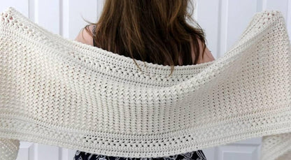 Easy textured crochet shawl pattern