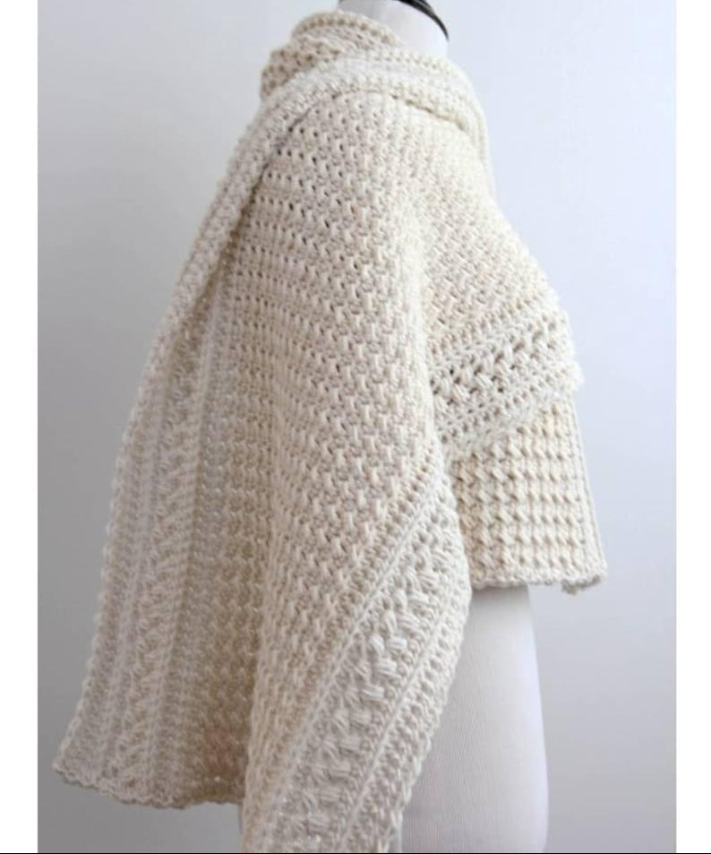 Easy textured crochet shawl pattern