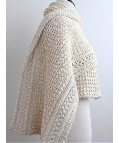 Easy textured crochet shawl pattern