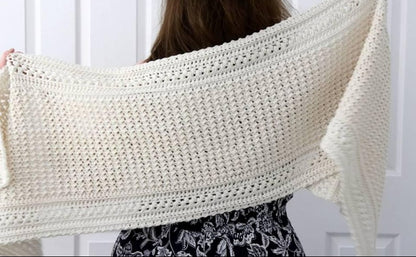 Easy textured crochet shawl pattern