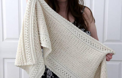 Easy textured crochet shawl pattern
