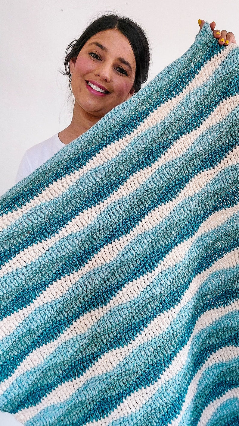 Crochet Waves Blanket pattern