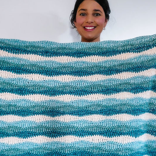 Crochet Waves Blanket pattern