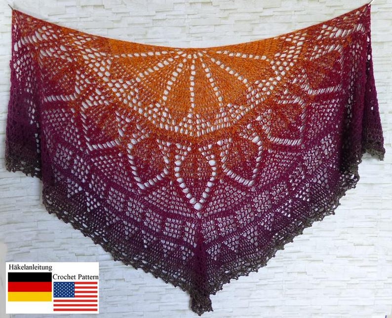 Elomina beautiful crochet shawl pattern