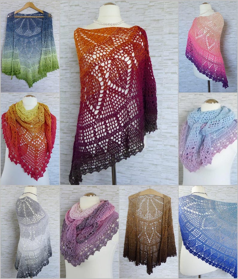 Elomina beautiful crochet shawl pattern