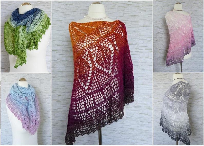 Elomina beautiful crochet shawl pattern
