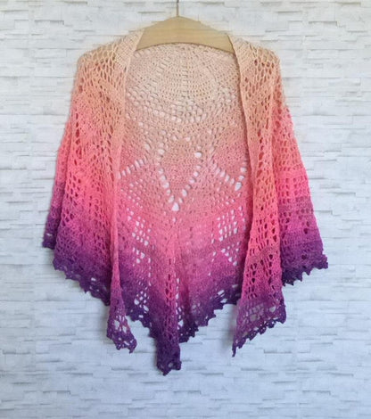 Elomina beautiful crochet shawl pattern