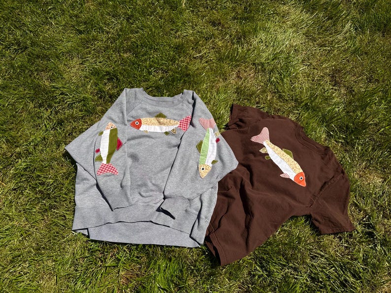 Patchwork Appliqué Trout Fish Sewing Pattern