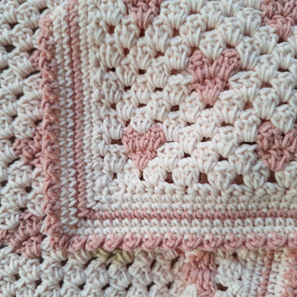 Crochet pattern Granny heart baby blanket