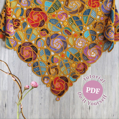 Crochet Mackintosh Roses Shawl Pattern