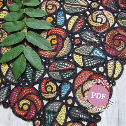 Crochet Mackintosh Roses Shawl Pattern