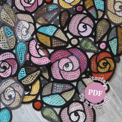 Crochet Mackintosh Roses Shawl Pattern