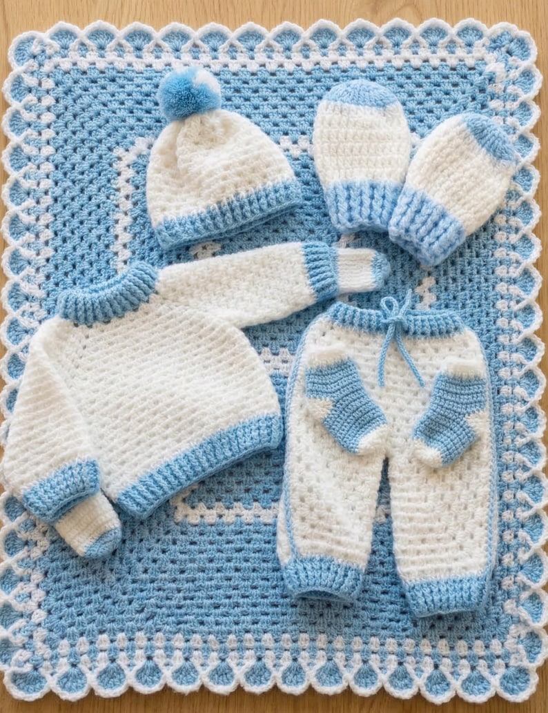 Crochet Baby Boy Set Pattern