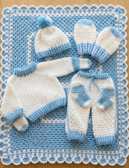 Crochet Baby Boy Set Pattern