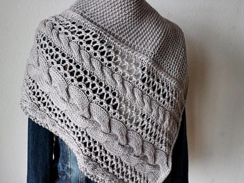 Textured Triangle Scarf Knitting Pattern