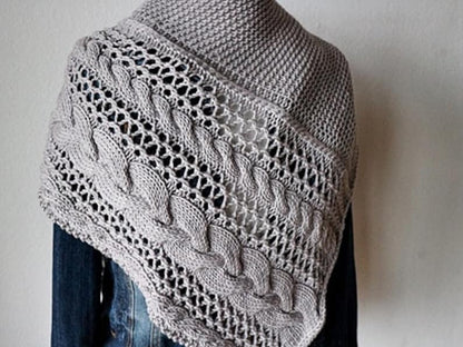 Textured Triangle Scarf Knitting Pattern