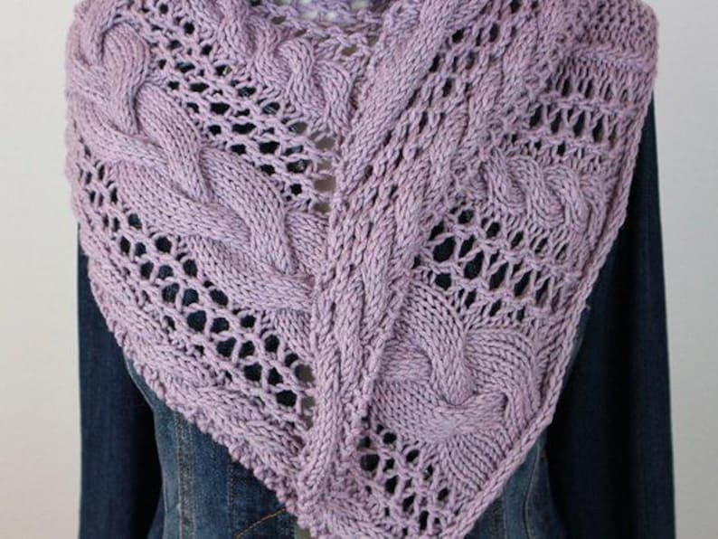 Textured Triangle Scarf Knitting Pattern
