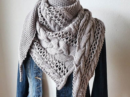 Textured Triangle Scarf Knitting Pattern
