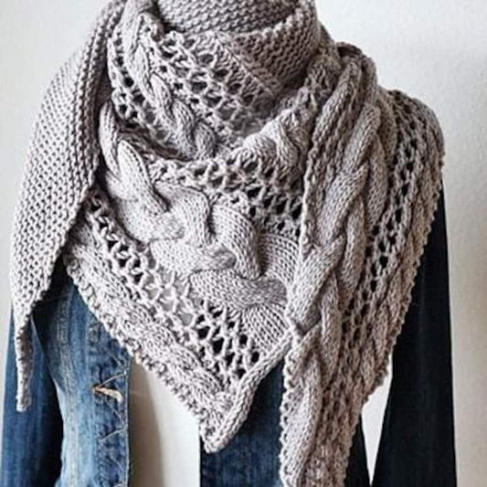 Textured Triangle Scarf Knitting Pattern