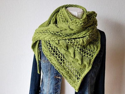 Textured Triangle Scarf Knitting Pattern
