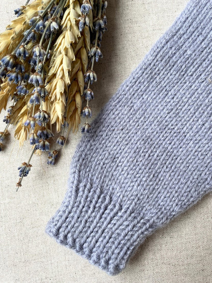 Lavender Baby Cardigan Knitting Pattern