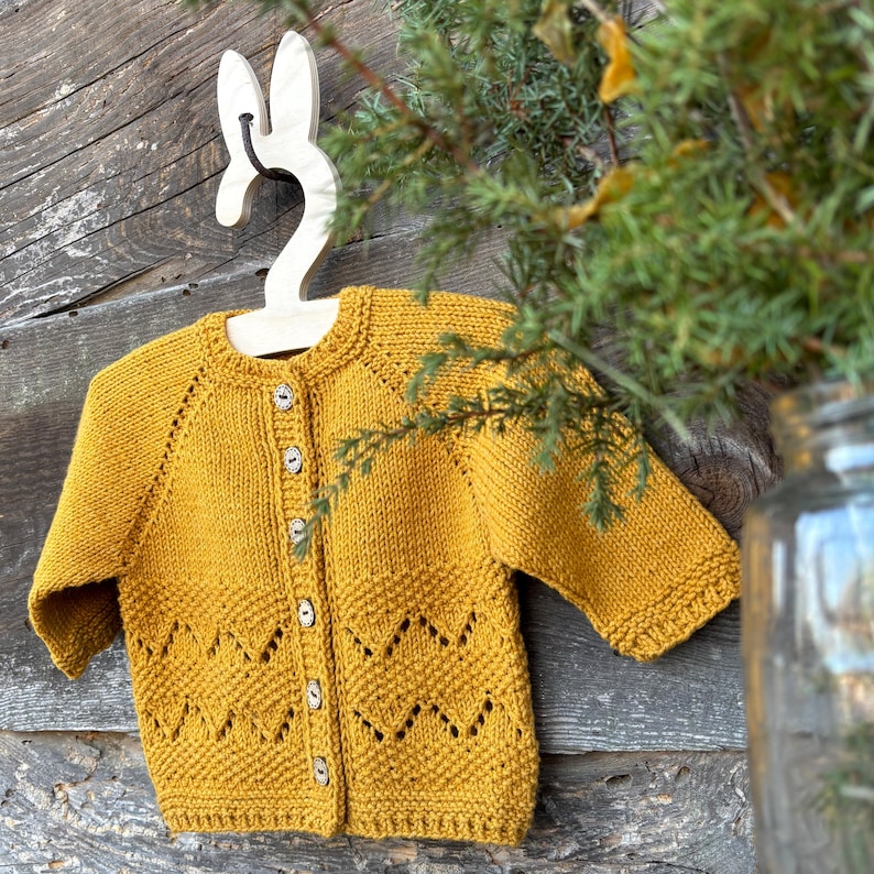 Marigold Baby Cardigan Knitting Pattern