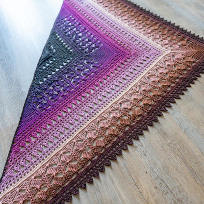 Triangular Mountain Veil Crochet Shawl