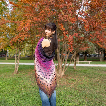 Triangular Mountain Veil Crochet Shawl