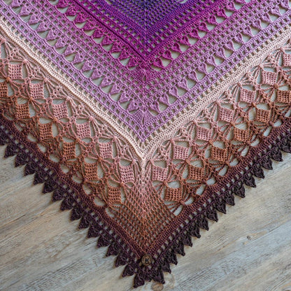 Triangular Mountain Veil Crochet Shawl