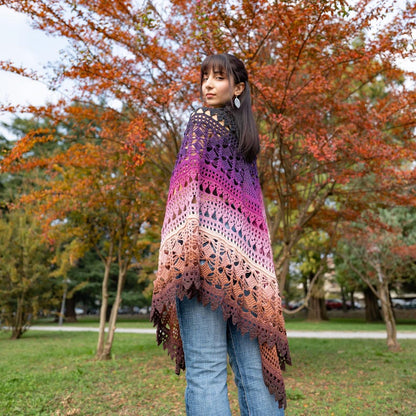 Triangular Mountain Veil Crochet Shawl