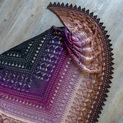 Triangular Mountain Veil Crochet Shawl