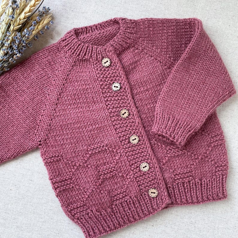 Rosehip Baby Cardigan Knitting Pattern