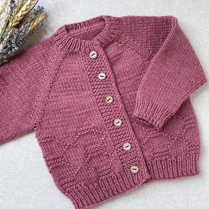 Rosehip Baby Cardigan Knitting Pattern