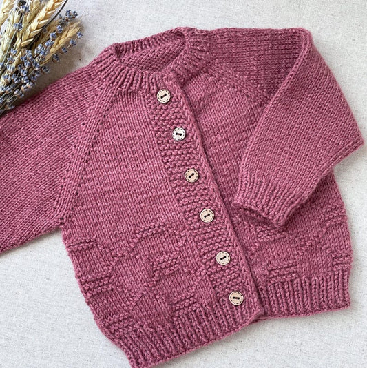 Rosehip Baby Cardigan Knitting Pattern