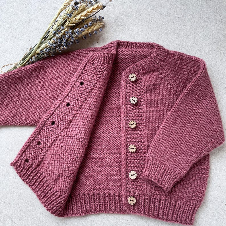Rosehip Baby Cardigan Knitting Pattern