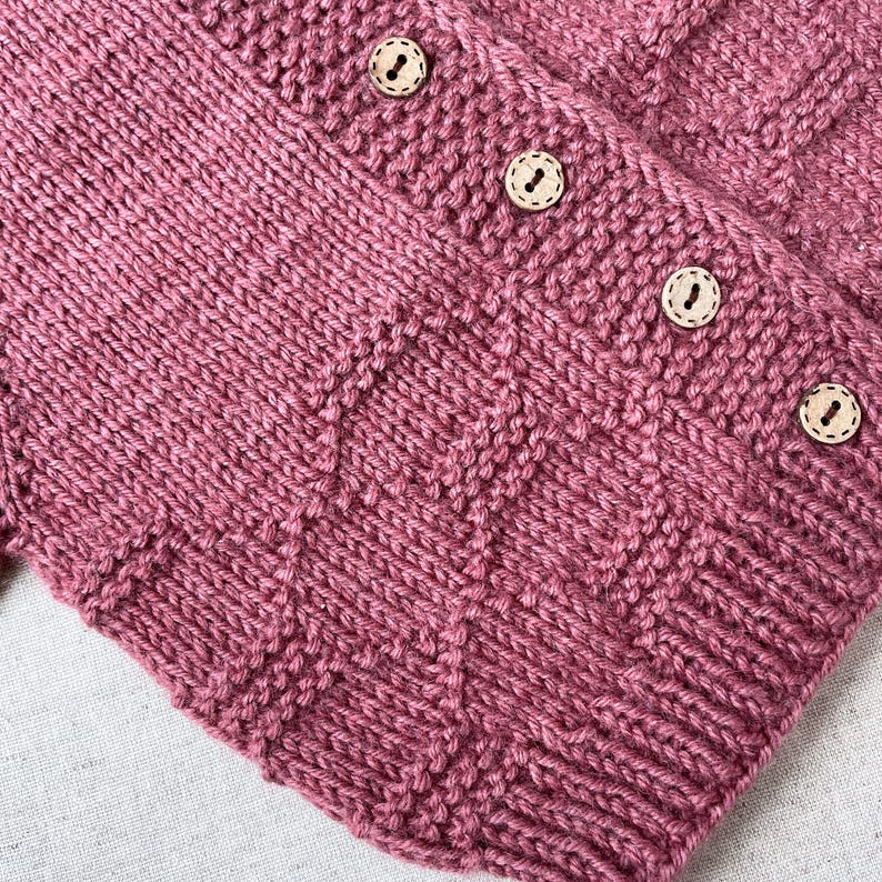Rosehip Baby Cardigan Knitting Pattern