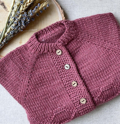 Rosehip Baby Cardigan Knitting Pattern