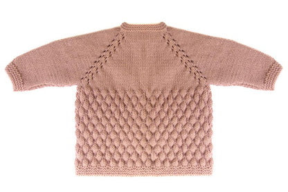 Bubble Stitch Cardigan & Bear Hat Knitting Pattern