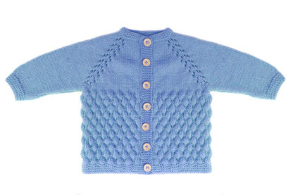 Bubble Stitch Cardigan & Bear Hat Knitting Pattern
